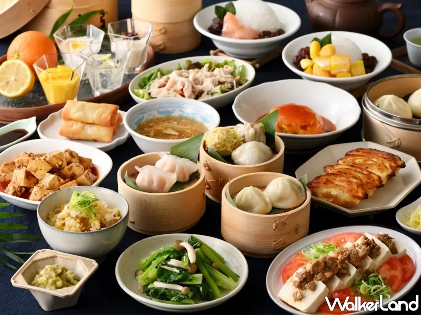 ▲豐盛的中華點心與台式料理自助餐檯擺滿各式蒸籠、冷菜及精緻甜品,讓人食指大動。圖/THE BUFFET 包包點心與THE BUFFET 點心甜心提供;窩客島編輯李維唐整理