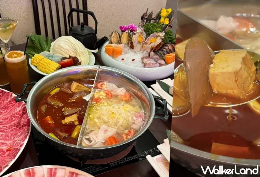 ▲鼎王麻辣鍋與酸菜白肉鍋雙湯底鴛鴦鍋，搭配無限續加的經典豆腐與果凍鴨血，是老饕聚餐的心頭好。圖／鼎王麻辣鍋提供；窩客島編輯李維唐整理