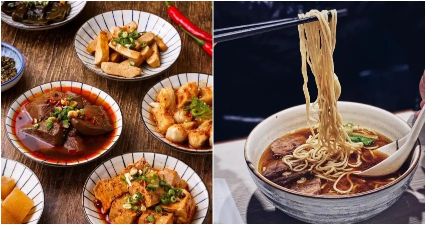 ▲竣師父牛肉麵提供麻辣鴨血、麻辣豆腐、滷味拼盤、牛腱牛筋等多款小菜,讓粉絲一次品嚐多種人氣滋味,圖片來源:竣師父牛肉麵 官方粉絲團;窩客島整理。