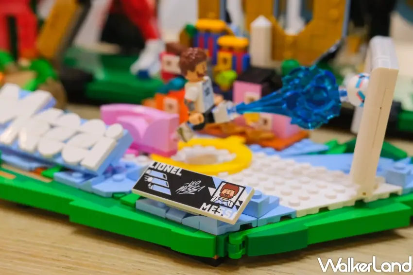 ▲LEGO® Editions將球員背號、國家隊代表色與簽名等元素融入設計。(攝影:張人尹)