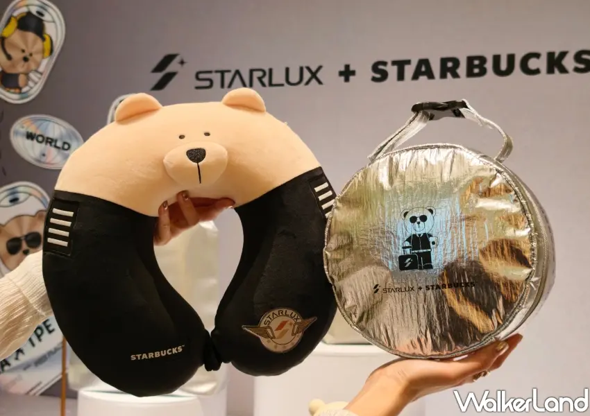 ▲舒適的機師熊旅行頸枕結合雙品牌特色,貼心附贈科技感銀白色圓形收納袋,讓漫長的飛機旅程變得更加輕鬆愜意。(攝影:鄭雅之)