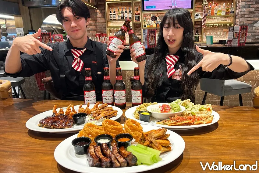 ▲TGI FRIDAYS攜手FIFA官方贊助品牌百威啤酒推出GOAL瘋足球應援分享餐,澎湃的美式炸物與烤肉拼盤搭配冰涼啤酒,滿足球迷邊吃邊看球的熱血渴望,圖/TGI FRIDAYS星期五餐廳提供;窩客島編輯李維唐整理