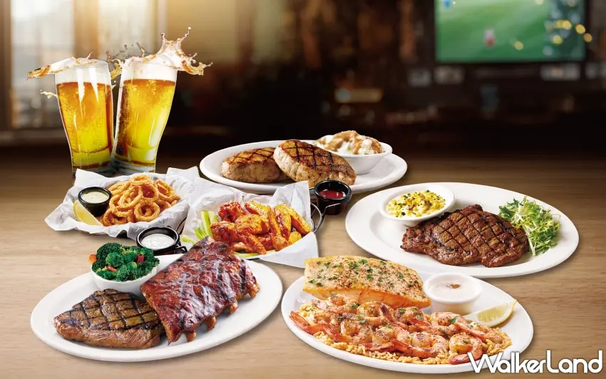 ▲Texas Roadhouse德州鮮切牛排推出大份量GO BIG雙人啤酒套餐,主打手工鮮切火烤牛排與美式豬肋排,高溫鎖住豐沛肉汁,讓人大口吃肉痛快乾杯,圖/Texas Roadhouse德州鮮切牛排提供;窩客島編輯李維唐整理