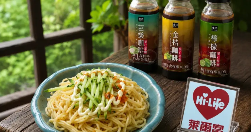 嘉義涼麵加美乃滋是神作？萊爾富超商巷口涼麵開賣還有大杯蜂蜜拿鐵買8送8。
