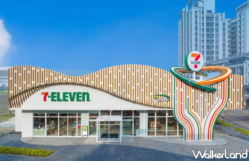 ▲7-ELEVEN全新Fresh新型態店型外觀設計呈現出兼具現代感與生活美學的舒適遊逛空間,圖為高雄仁武的愿橋門市。圖/7-ELEVEN提供;窩客島編輯李維唐整理