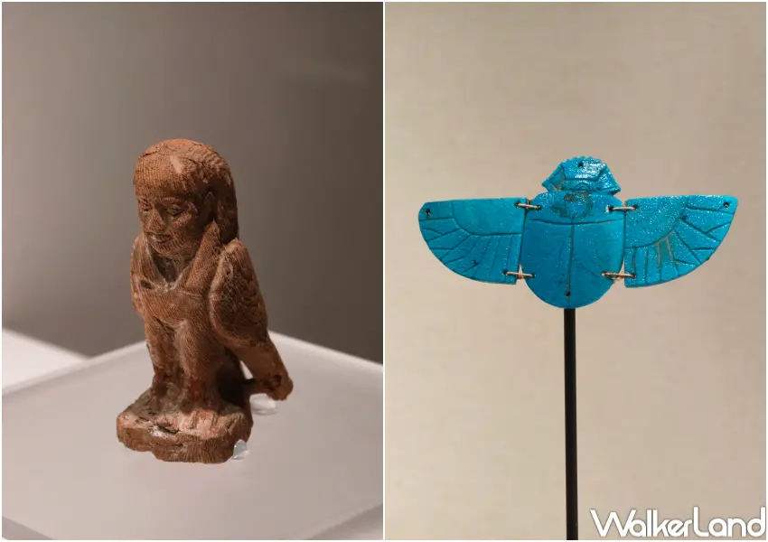 ▲埃及木乃伊來台!歷史博物館《埃及木乃伊—永生傳說》特展展出以木乃伊真跡為首,彩繪棺木、卡諾皮克罐到聖甲蟲等百件文物。(攝影:鄭亦庭)