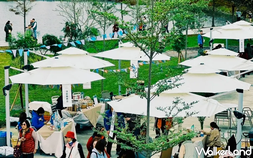 ▲暑假期間水岸每週舉辦河好市集,集結在地選物,手作,植栽與輕食,打造適合親子散步的湖畔市集風景。圖/理想大地渡假飯店提供;窩客島編輯李維唐整理