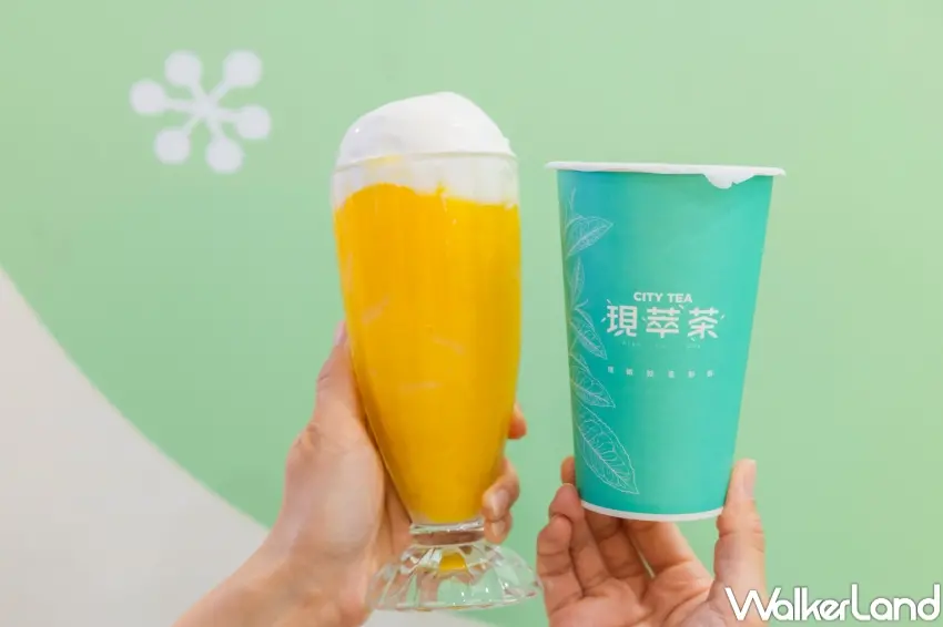 ▲CITY TEA推出愛文芒果雪酪冰沙,以愛文芒果冰沙搭配椰果與冰淇淋,呈現豐富口感。