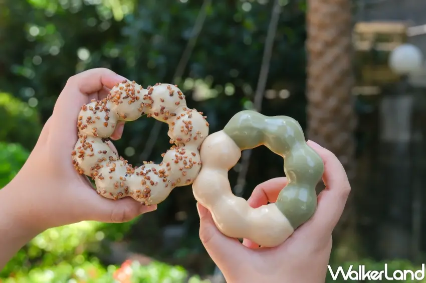 ▲Mister Donut蕎麥波堤與蕎麥草仔粿波堤同步登場，讓粉絲一次品嚐蕎麥與艾草雙重風味。（攝影：張人尹）