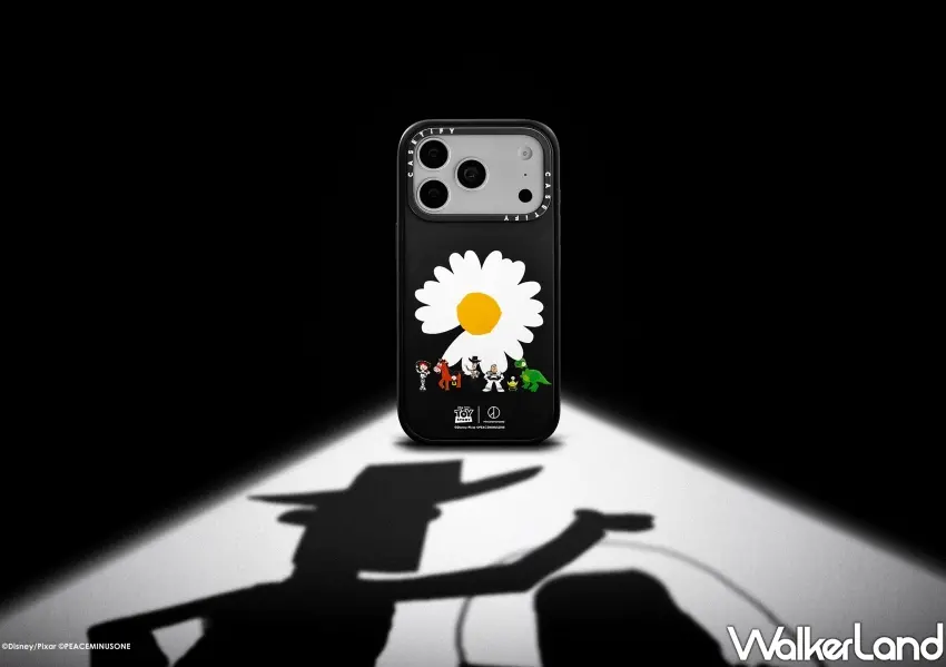 ▲全新設計首度亮相的‘FIRST FAN’ Symbol手機殼,完美融合玩具總動員經典角色陣容與權志龍最標誌性的小雛菊元素,展現日常潮流穿搭美學。