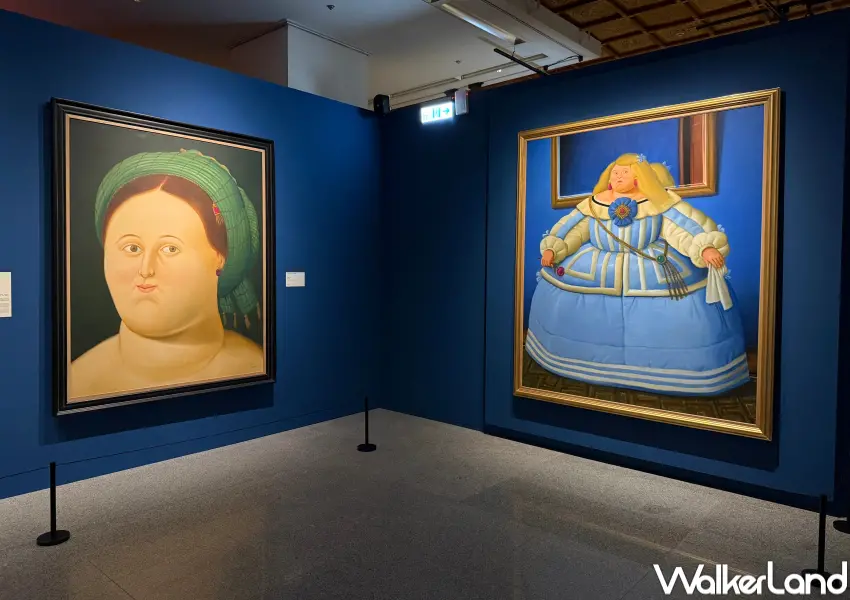 ▲中正紀念堂波特羅特展!經典肖像畫變成波特羅圓滾滾風格,藍色公主、愛德華六世必拍。(攝影:鄭亦庭)
