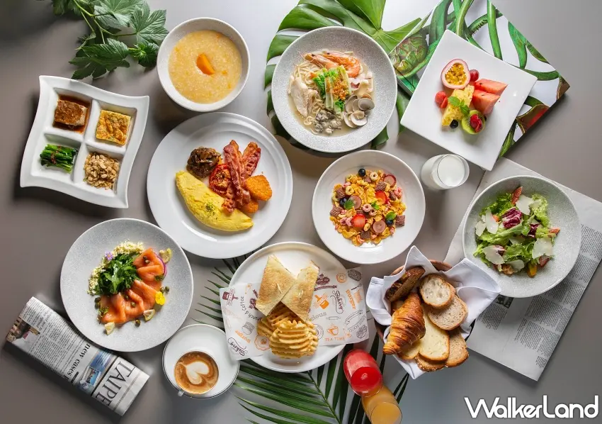 ▲台北萬豪卡丁樂遊島住房專案,享GardenKitchen豐盛自助式早餐。圖/台北萬豪酒店提供;窩客島編輯李維唐整理