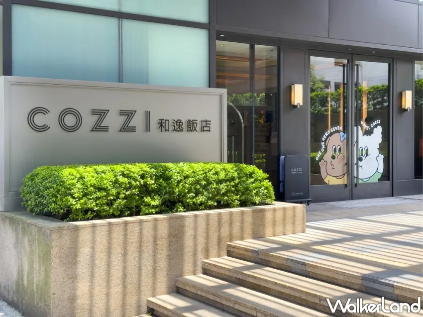 ▲和逸飯店台北雙館大門口換上超吸睛的韓國快樂狗狗窗貼,從入口處就為旅人營造滿滿的療癒度假氛圍。圖/和逸飯店提供;窩客島編輯李維唐整理