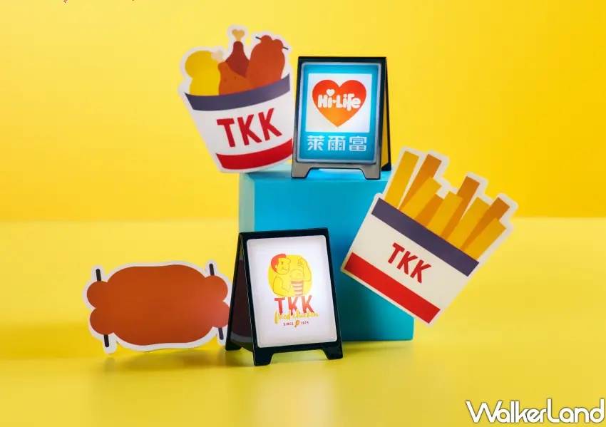 ▲桌上型三角發光立牌採雙面LOGO設計,結合頂呱呱與萊爾富經典標誌,是粉絲必收的限量懷舊風玩具公仔周邊。