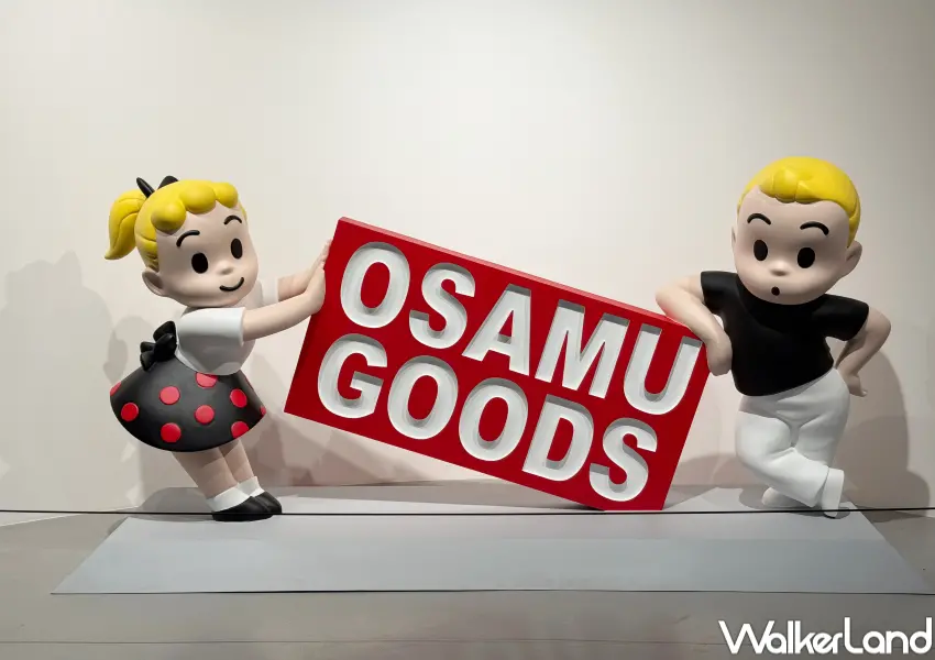 ▲華山原田治OSAMU GOODS50週年特展大型JACK &JILL 立體裝置,台灣首度亮相。(攝影:鄭亦庭)