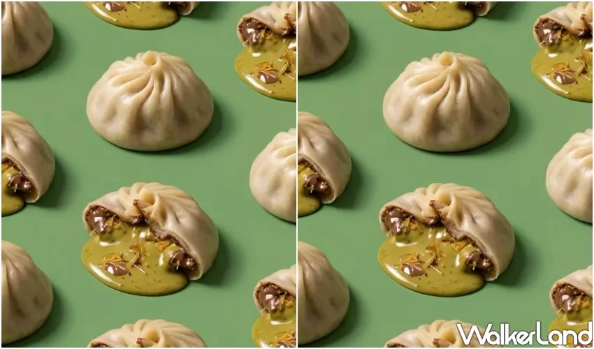 ▲饕客必點的巧克力小籠包在海外驚喜大升級，完美將中式點心與中東奢華開心果巧克力甜點風潮揉合。