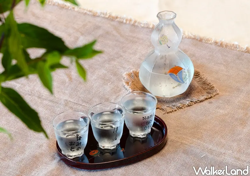 ▲製酒體驗結束後，於浪乃音直營的料理亭「余花朗」享用早餐、試飲清酒。（攝影：楊婷雅）