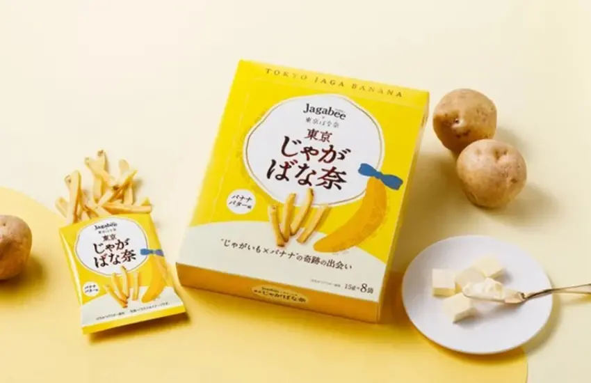 ▲東京芭娜娜攜手日本零食巨頭卡樂比（Calbee）旗下超人氣的薯條餅乾Jagabee推出史上第一款跨界限定神作。