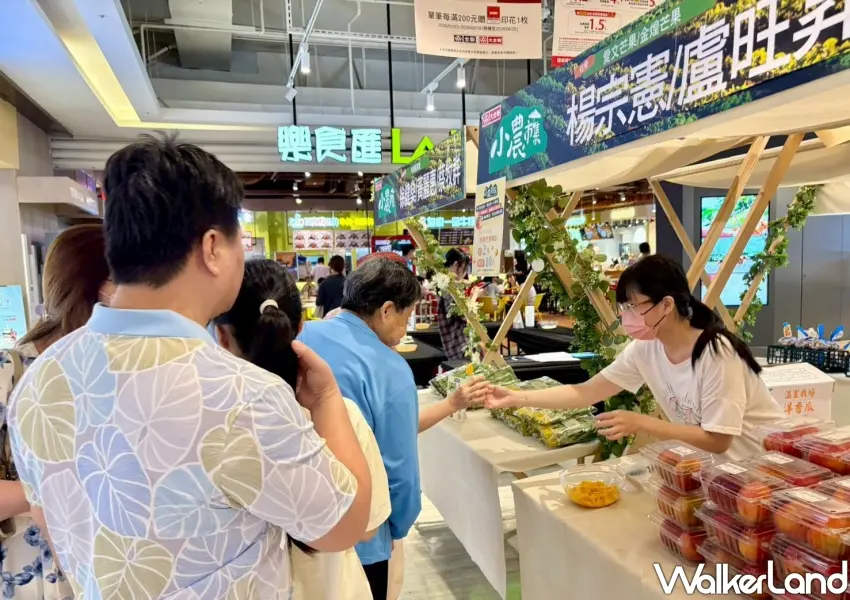 ▲限時登場的小農市集將全台產地直送的新鮮蔬果帶進內湖生活圈。