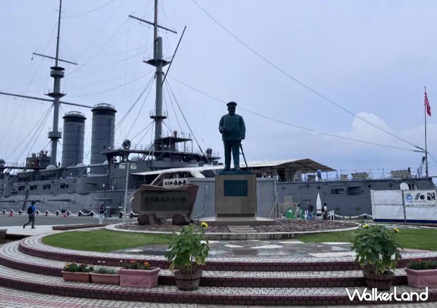 ▲「三笠號戰艦」為世界三大紀念艦之一，至今已有百年歷史，如今改建為博物館開放參觀。
