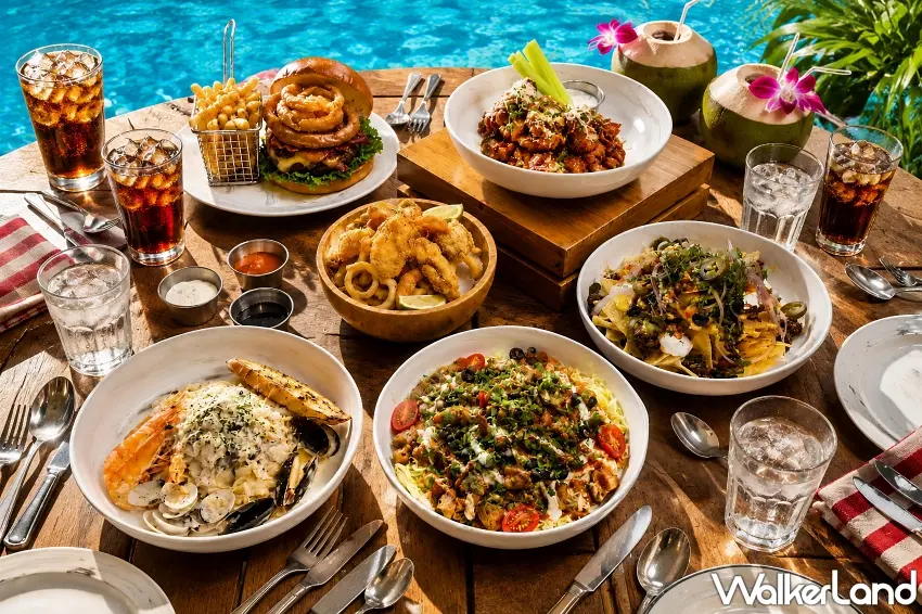 ▲Westin x TGIFRIDAYS盛夏美式饗宴集結六款美式精髓的獨家限量佳餚，大份量呈現滿足渡假村賓客闔家歡聚的需求 。圖／桃園大溪笠復威斯汀度假酒店提供；窩客島編輯李維唐整理