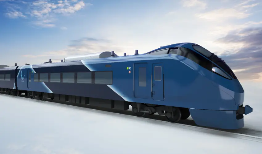 ▲JR東日本宣布，全新特急列車「Luna Azul」將在2027年度初開始運行。