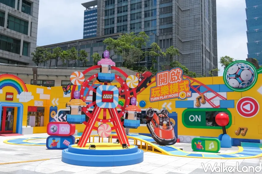 ▲台灣樂高於統一時代百貨台北店打造「樂高夏日遊樂場」,7/1-7/19限定登場,集結闖關體驗、未來城展覽與限定好禮。(攝影:張人尹)