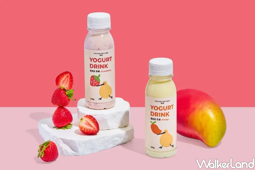 ▲發發推出直營門市限定「罐裝優格飲」,提供草莓及芒果口味,並主打天然無添加及五大益生菌。