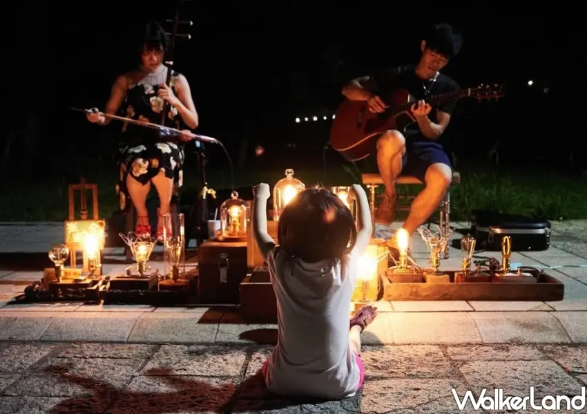 ▲週末限定的音樂會與互動體驗,讓造訪松山文創園區的民眾在溫暖燈光下享受浪漫的午後時光。