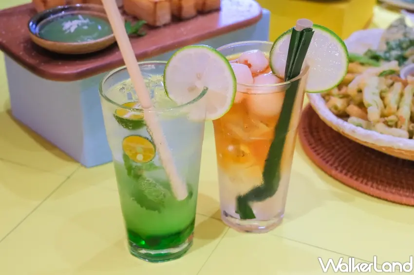 ▲饗泰多同步推出荔枝冰茶啵啵、椰夏薄荷泡泡,將泰國街頭流行飲品帶進台灣。(攝影:張人尹)