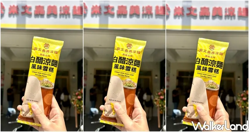 ▲全家獨家開賣的「白醋涼麵風味雪糕」包裝十分吸睛,完美復刻老字號崇文嘉義涼麵的經典視覺,獵奇新冰品的鹹甜風味。