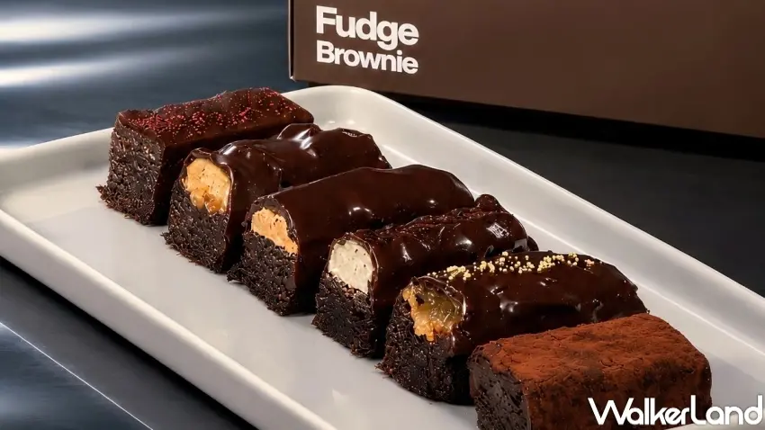 ▲coco.Brownies Fudge生巧克力布朗尼系列以70%頂級調溫黑巧克力打造滑順濕潤口感。