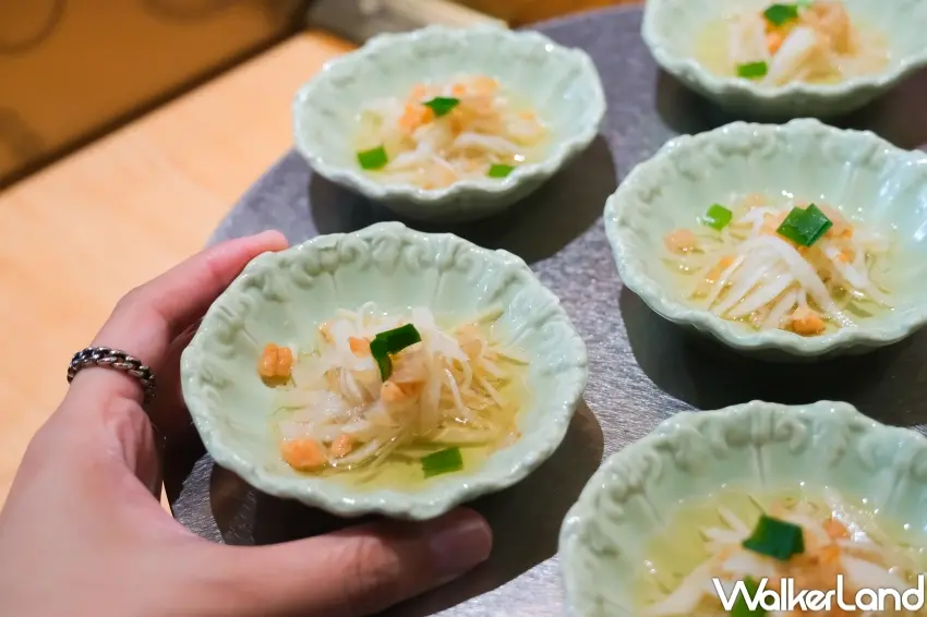 ▲旭集推出千切筍冷羹,將台中大麵羹特色結合綠竹筍,打造限定創意和食。(攝影:張人尹)