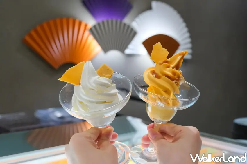 ▲旭集攜手NISSEI推出北海道濃醇牛乳聖代、香盈哈密瓜聖代,打造限定甜點。(攝影:張人尹)