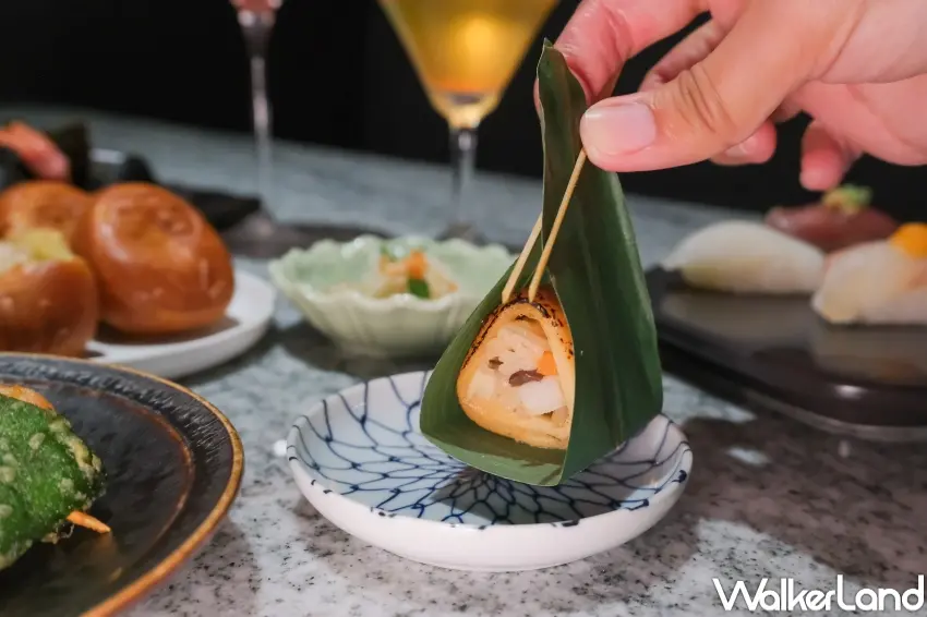 ▲旭集限定料理推薦,巧鮨餐區:星鰻若筍卷。(攝影:張人尹)
