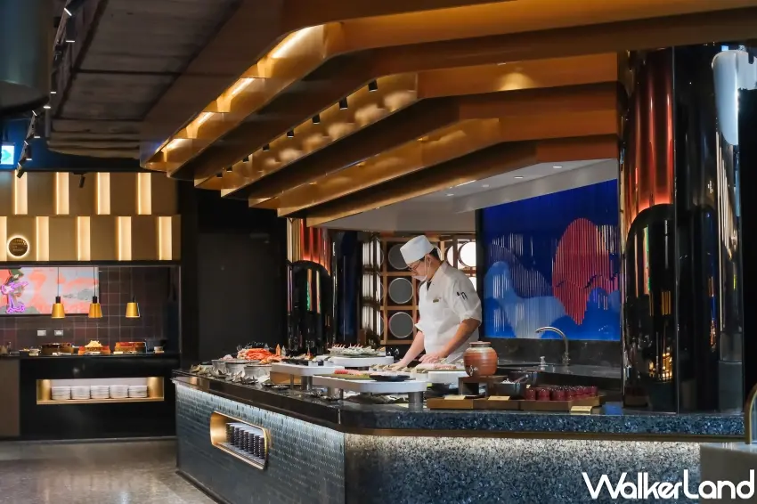 ▲旭集集結日本進口食材、台中在地食材與吉兆割烹壽司聯名料理,帶來全新Buffet體驗。(攝影:張人尹)
