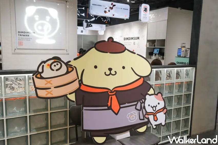 ▲點點心全台門市換上三麗鷗主題布置,處處可見Hello Kitty、布丁狗與酷企鵝身影。(攝影:張人尹)