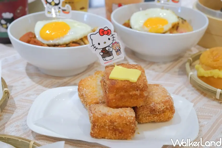 ▲點點心推出11款聯名限定美食,Hello Kitty蘋果派西多士。(攝影:張人尹)