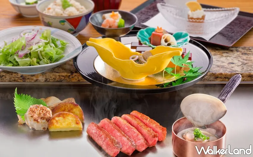 ▲喜扇亭除了和牛之外,餐廳亦依循四季時令,精選日本各地海鮮與旬味蔬菜為賓客帶來豐富的體驗。圖/大倉久和大飯店提供;窩客島編輯李維唐整理