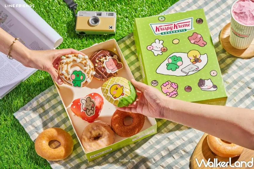 ▲Krispy Kreme推出6入與12入聯名分享盒優惠,適合聚會分享甜甜圈美味。