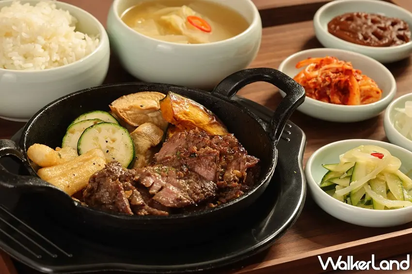 ▲azie餐廳韓式定食中的美國牛小排定食,將日常料理提升為Fine Dining體驗。圖/台北晶華酒店提供;窩客島整理