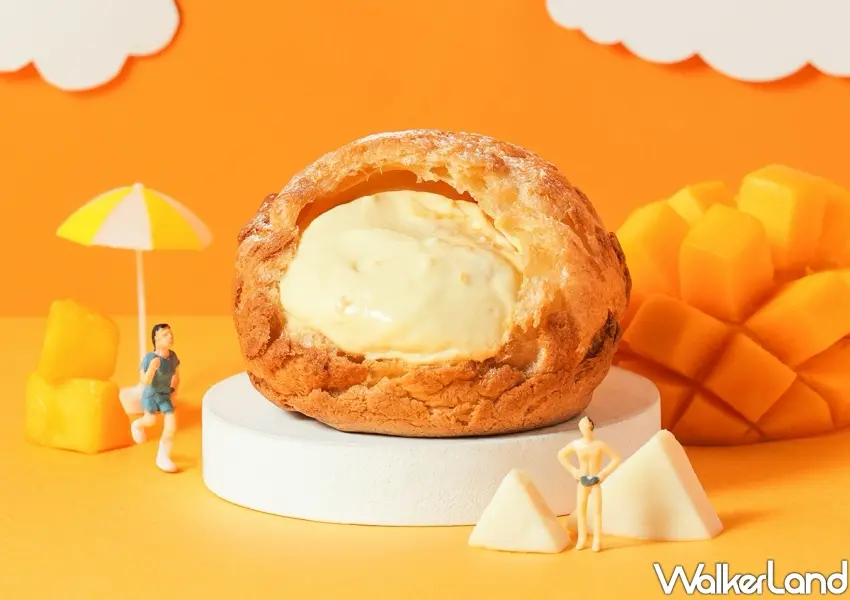 ▲芒果控趕快衝一波,有著熱帶鮮明香氣的「芒果乳酪泡芙」僅限7月於限定門市販售,每日數量有限。