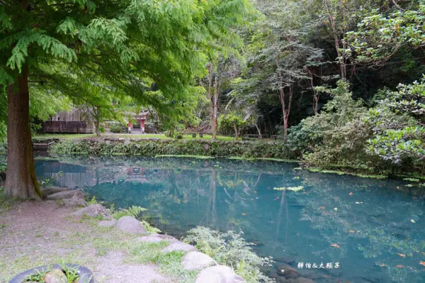 ▲宜蘭避暑玩水景點推薦！羌仔埤是純天然的湧泉秘境，淺藍色湖水清澈見底。(攝影：部落客 )