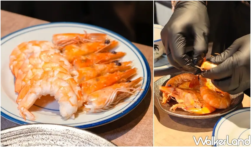 ▲店家貼心提供尊榮的桌邊服務,由專人幫忙剝蝦,讓饕客不沾手就能輕鬆品嚐到最鮮美彈牙的蝦肉。(攝影:鄭雅之)