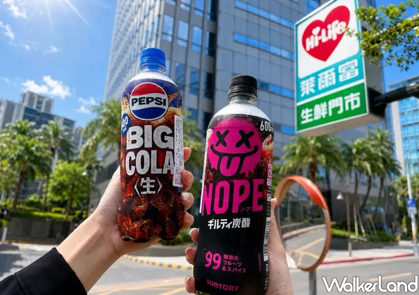 ▲喜愛氣泡刺激感的消費者絕不能錯過,萊爾富引進的話題新品日本罪惡碳酸飲料與生可樂。