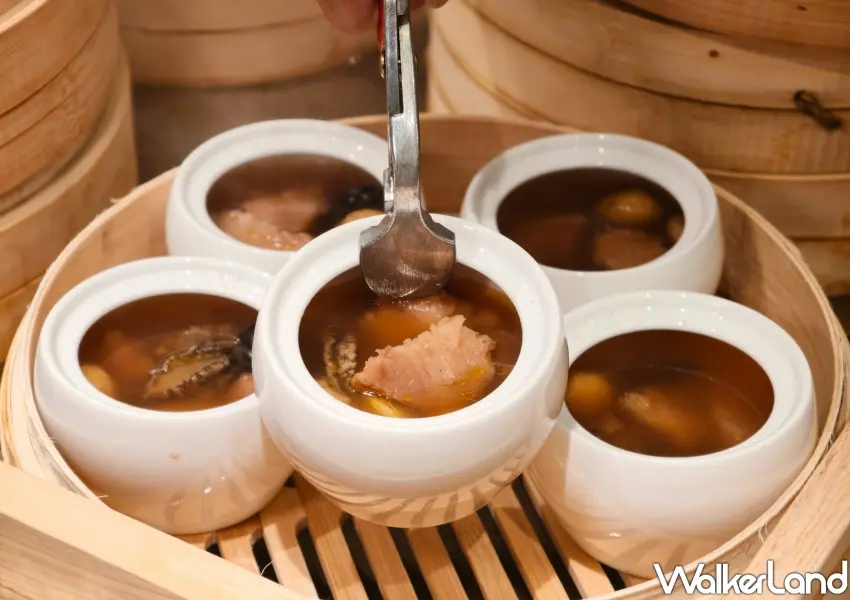 ▲熱湯區每天供應精心慢火熬煮的極品芋香佛跳牆,湯頭濃郁並融入綿密的大甲芋頭,是台中店不能錯過的暖胃限定旬味料理。(攝影:鄭雅之)