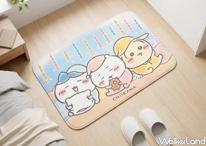 ▲吸水性佳且背面防滑不傷地板的吉伊卡哇地墊,觸感柔軟舒適又能防潮氣。