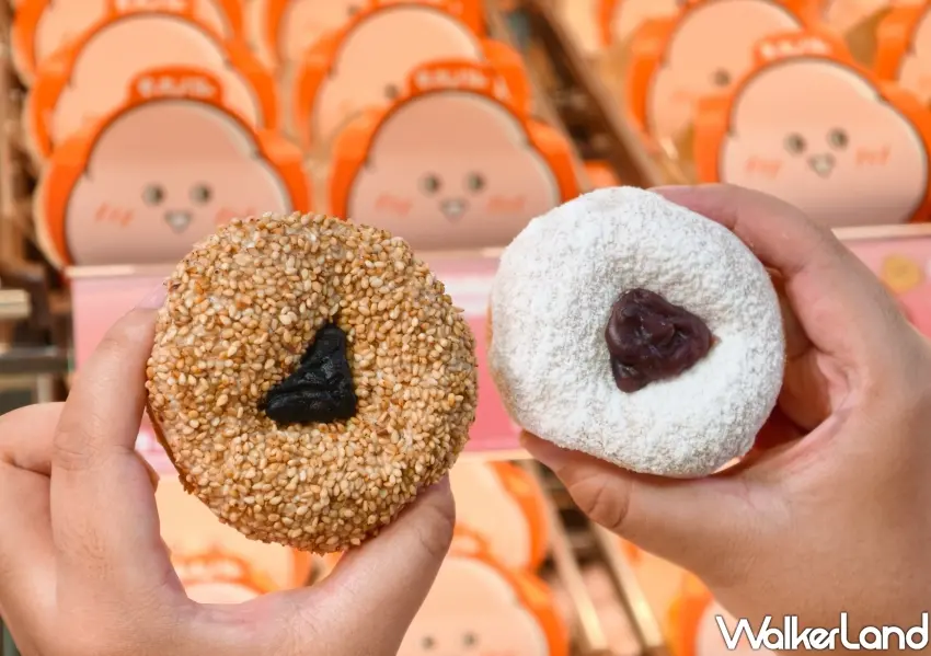 ▲濃餡系芝麻萌奇圈與紅豆萌奇圈選用日本進口內餡,風味香醇回甘。(攝影:鄭雅之)