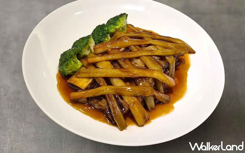 ▲蔥㸆帶骨牛小排以三款蔥慢火煨煮至入味肉質軟嫩多汁。 圖/點水樓提供;窩客島編輯李維唐整理