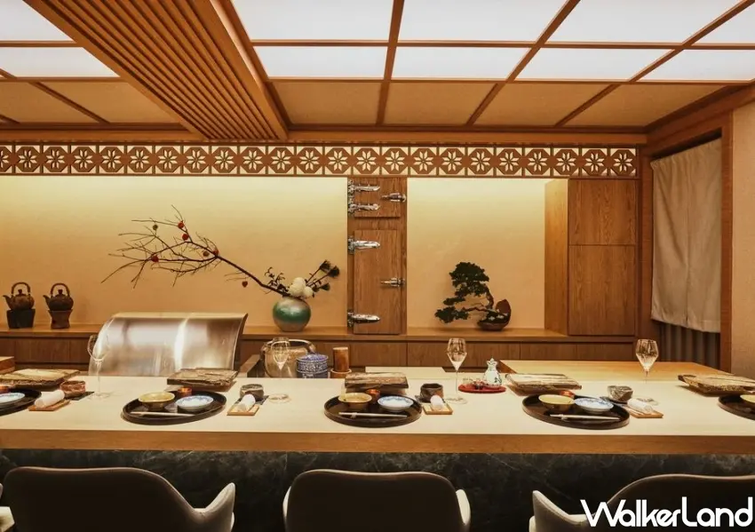 ▲「元一天婦羅」台北大安區店內打造極具質感的優雅日式座席與精緻餐飲氛圍。